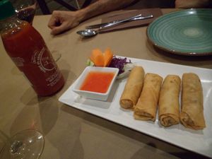spring rolls at Thai Salou in Salou