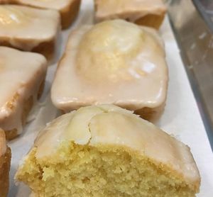 Vegan lemon loaf with icing at Ramona Susan's Bake Shop in Philadelphia