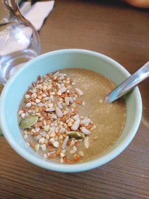 P'tite soupe (champignons) at Mauvaise Graine in Angers