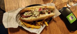 Kebak with nachos frites at Mauvaise Graine in Angers