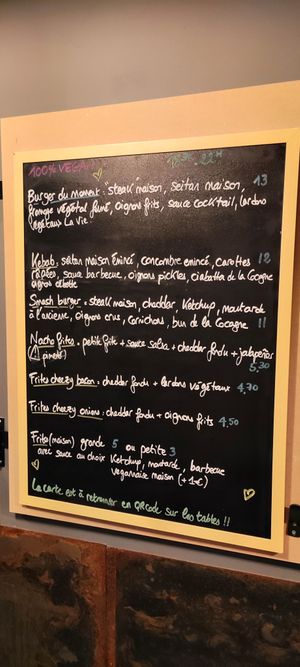 Menu at Mauvaise Graine in Angers