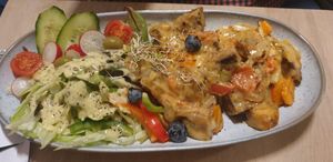 Geröstetes Knödel at Zeit & Raum in Nuremberg