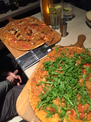 Vegan Flammkuchen  at Zeit & Raum in Nuremberg