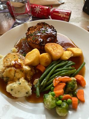 Lentil roast - lentil roast was great. The trimmings could have been more exciting.  at The Victoria in Beeston