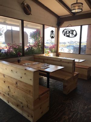Booths at Fresh Catch Cafe in Homer