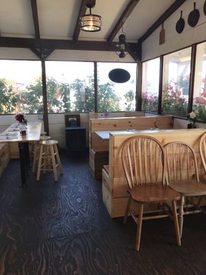 Front seating at Fresh Catch Cafe in Homer