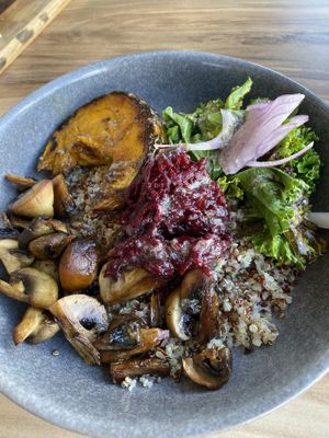 Vege bowl at The Deck in Forster