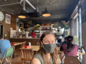 Portrait from the restaurant   at Dark Arts Coffee in Hayama