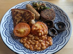 Vegan brekkie at Cafe Tioram in Acharacle