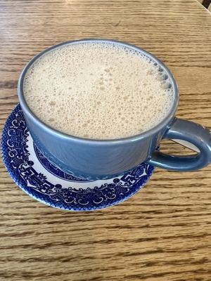 Chai latte with oat milk   at Cafe Tioram in Acharacle