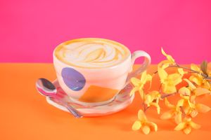 Turmeric Latte at Cantina in Penryn