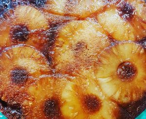 More pineapple upside down cake - everything is vegan! at Cantina in Penryn