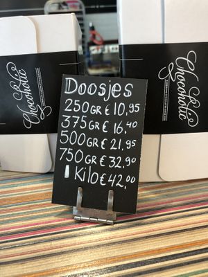 Prices September 2019 at Chocoholic in Rotterdam