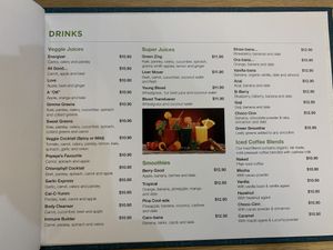 Vegan Menu  at Status in Auckland