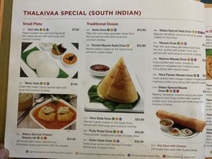 South Indian vegetarian Menu   at Status in Auckland