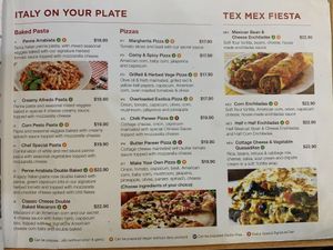 Italian vegetarian Menu   at Status in Auckland