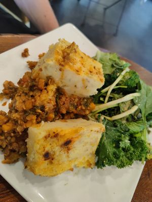 Sheppards pie at 1Two1 Vegan Café in Springwood