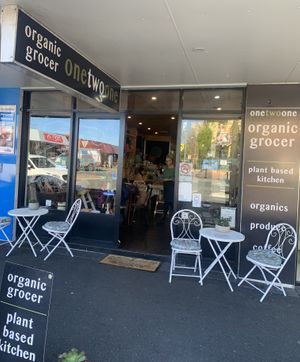   at 1Two1 Vegan Café in Springwood