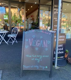   at 1Two1 Vegan Café in Springwood