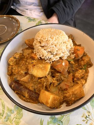 Massaman curry    at 1Two1 Vegan Café in Springwood