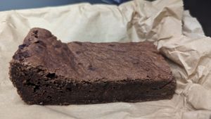 Brownie $7.50 at 1Two1 Vegan Café in Springwood