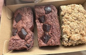 Brownie and apple crumble   at 1Two1 Vegan Café in Springwood