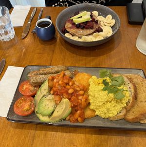 A lovely breakfast!   at 1Two1 Vegan Café in Springwood