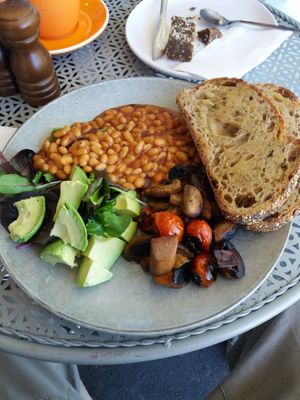 Vegan breakfast at 1Two1 Vegan Café in Springwood