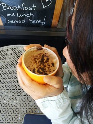 Which one is Hot choc at 1Two1 Vegan Café in Springwood