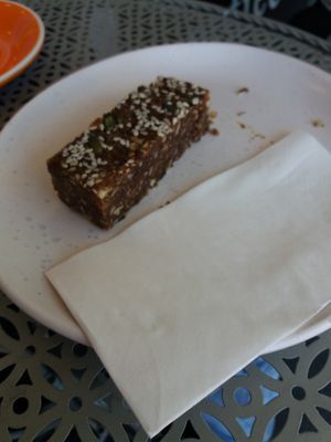 Fig slice at 1Two1 Vegan Café in Springwood