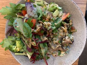 Different fresh salads daily  at 1Two1 Vegan Café in Springwood