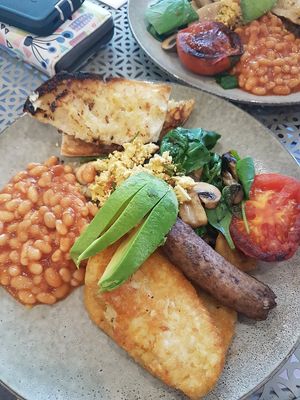 Vegan big breakfast. Yum! at 1Two1 Vegan Café in Springwood