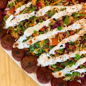 Felafel salad at 1Two1 Vegan Café in Springwood