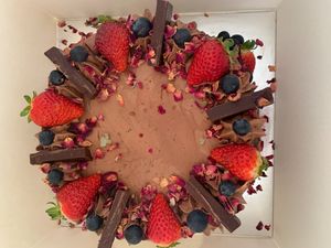 Paleo Birthday cake  at 1Two1 Vegan Café in Springwood