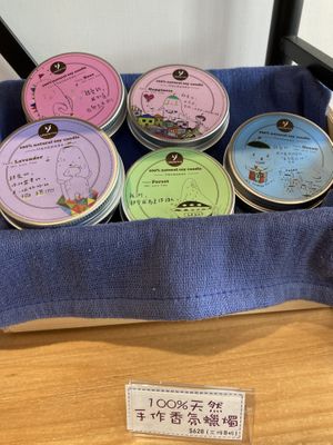 Soy candles at LN Fortunate Coffee 幸福咖啡 - Dongshan in Taichung