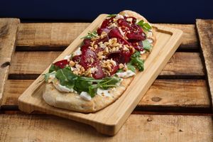 Healthy Flatbread Feel The Beet at Blu Bar in Barcelona