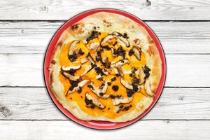 Pizza Mushrooms & Pizza at Blu Bar in Barcelona