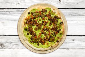 Pizza Baja California at Blu Bar in Barcelona