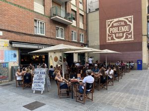 A nice large terrace  at Blu Bar in Barcelona