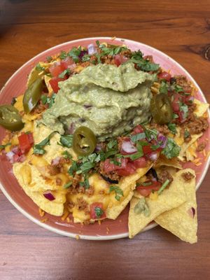 Nachos & guacamole  at Blu Bar in Barcelona
