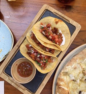 Tacos veg at Blu Bar in Barcelona
