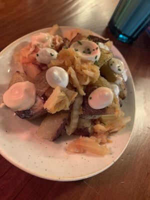 Kimchi potatos   at Blu Bar in Barcelona