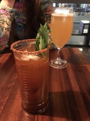 Michelada y cerveza con limón   at Blu Bar in Barcelona