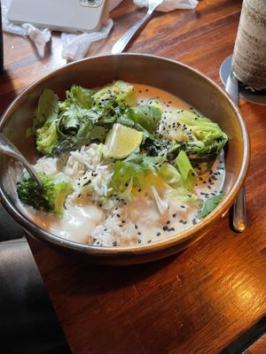 Thai green curry at Blu Bar in Barcelona