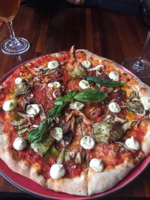 Pizza  at Blu Bar in Barcelona