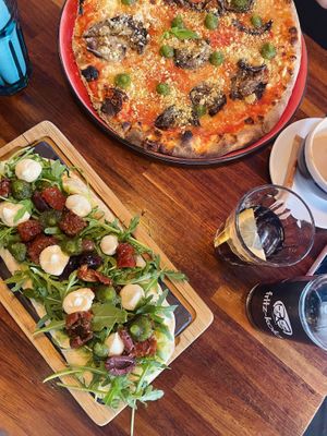 Foccacia and Pizza   at Blu Bar in Barcelona