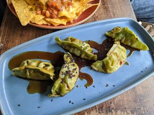 Dumplings at Blu Bar in Barcelona
