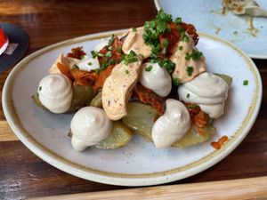 Kimchi Potatos  at Blu Bar in Barcelona
