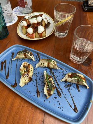 Gyozas 🥟  at Blu Bar in Barcelona