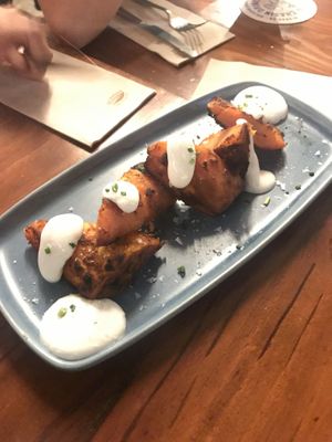 Boniato con salsa alioli  at Blu Bar in Barcelona